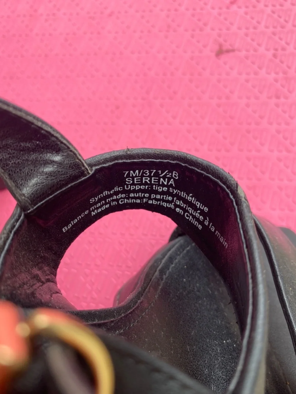 Marc New York Serena block heel sandal size 7 black